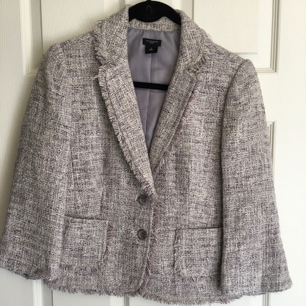 Ann Taylor women's short tweed jacket, size 8